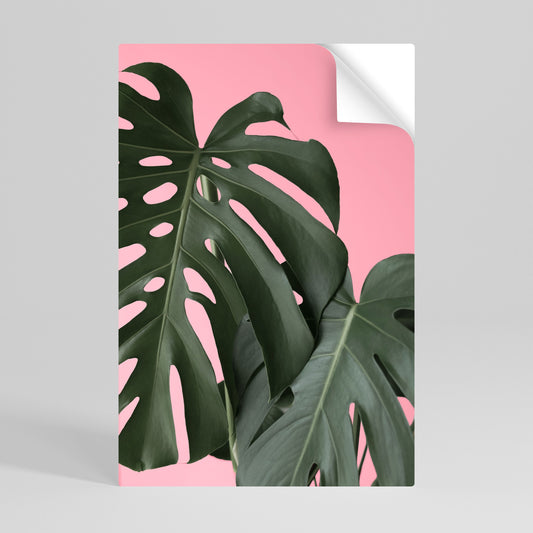 LADY MONSTERA vertikal poster med självhäftande motiv