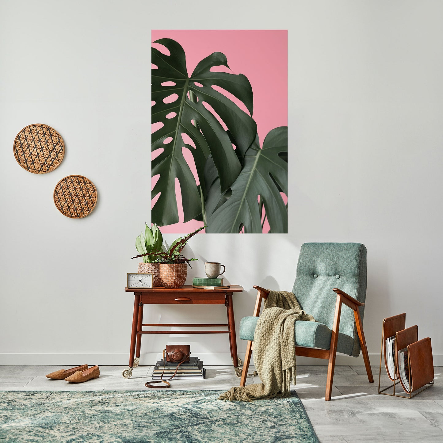 LADY MONSTERA vertikal poster med självhäftande motiv
