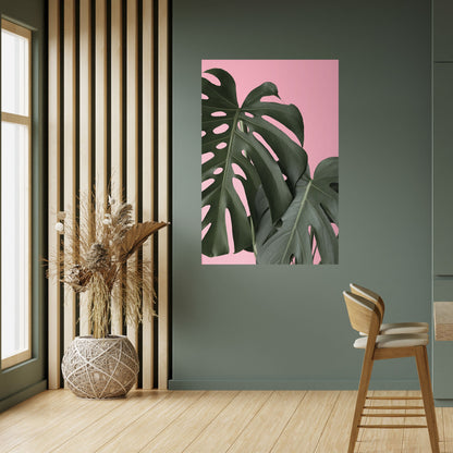 LADY MONSTERA vertikal poster med självhäftande motiv