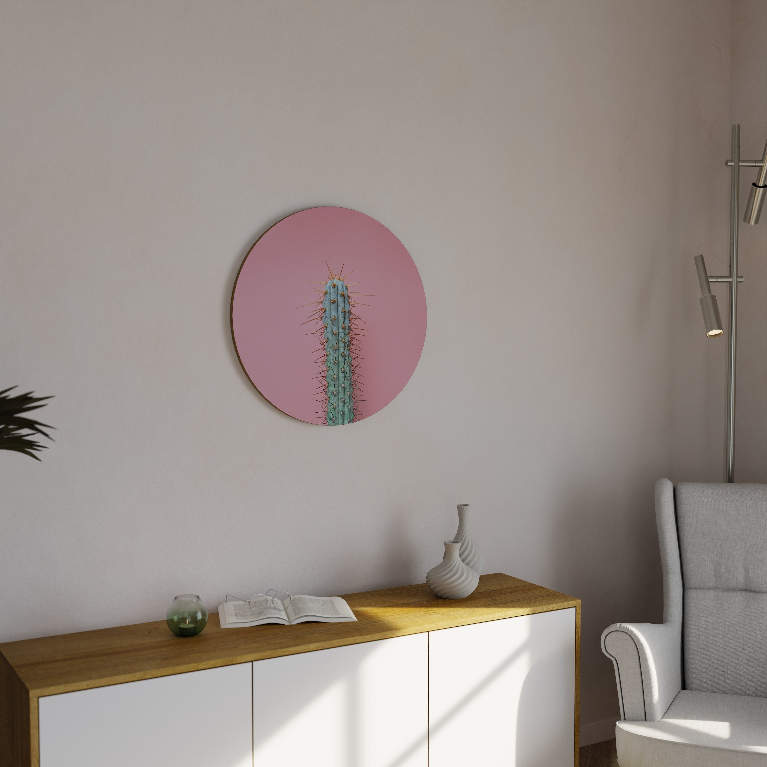 MISTER CACTUS Rund Väggdekoration