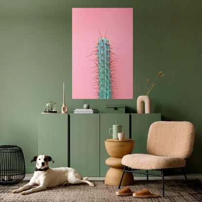 MISTER CACTUS vertikal affisch med självhäftande text
