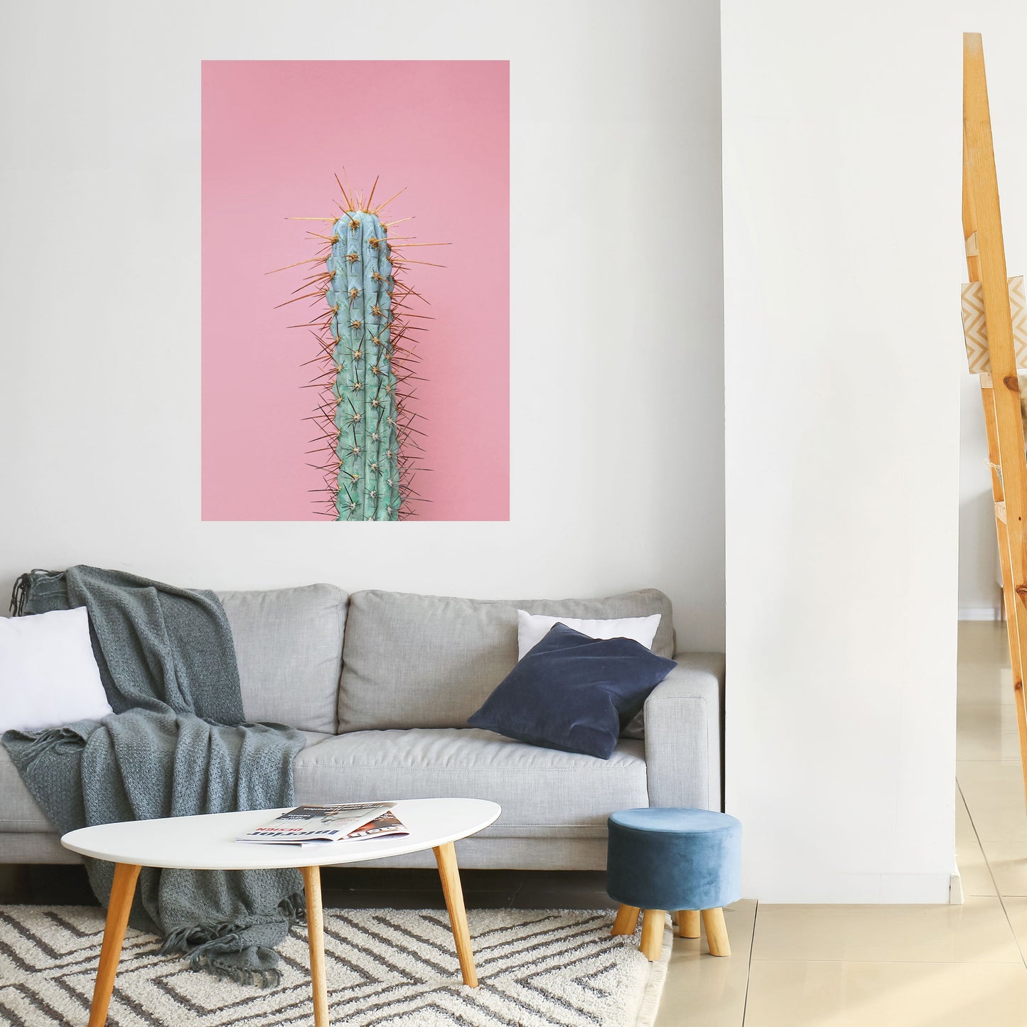 MISTER CACTUS vertikal affisch med självhäftande text