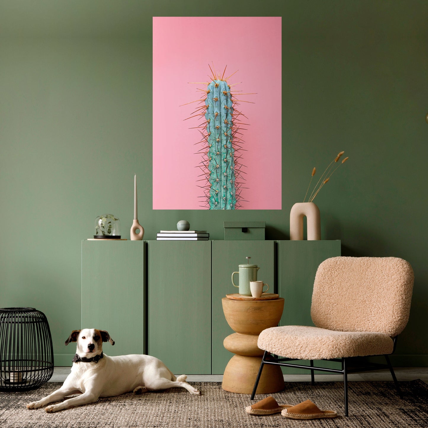 MISTER CACTUS vertikal affisch med självhäftande text