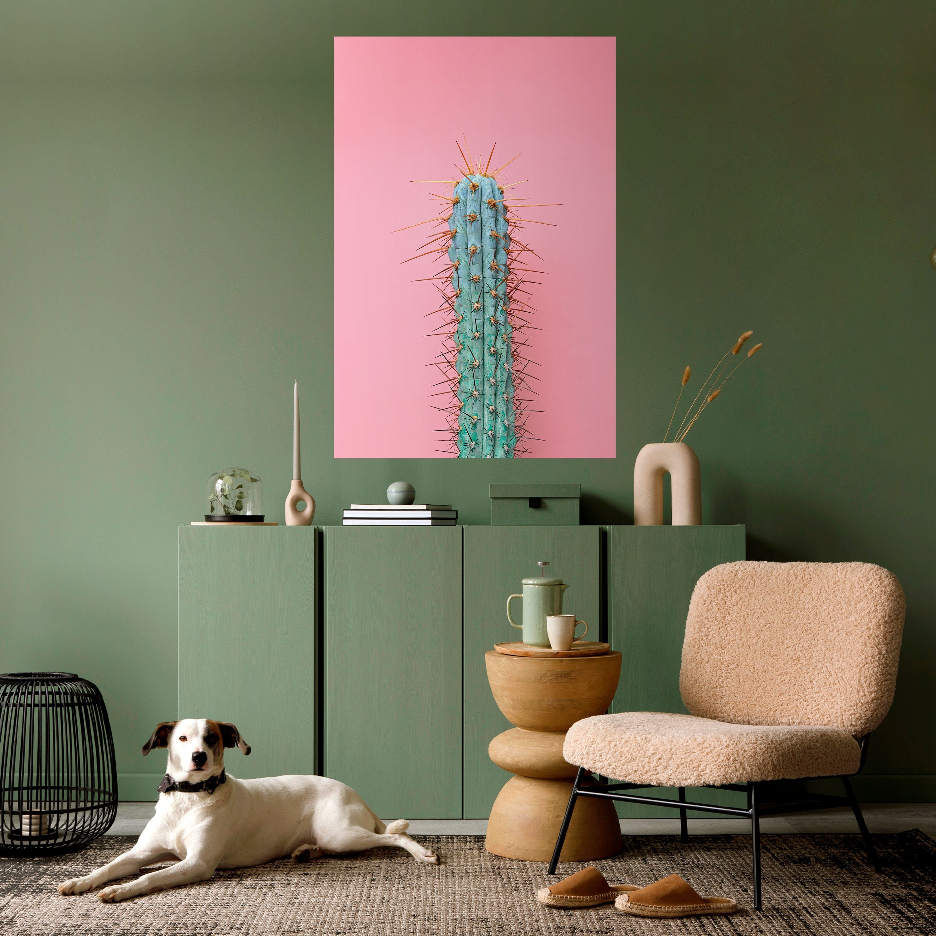 MISTER CACTUS vertikal affisch med självhäftande text