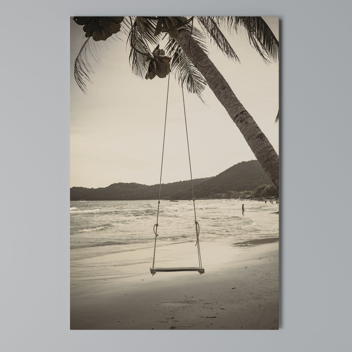 SUNSET SWING SORROW Vertical Canvas Print