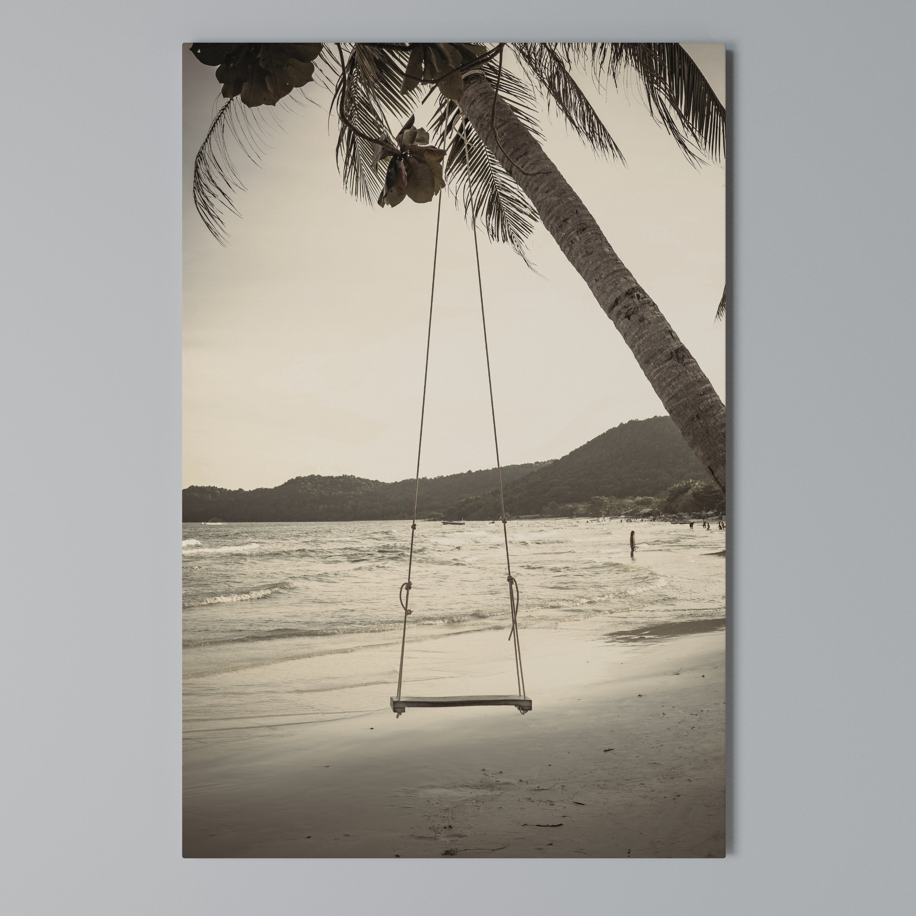 SUNSET SWING SORROW Vertical Canvas Print