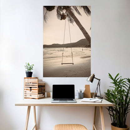 SUNSET SWING SORROW Peel and Stick Vertical Poster