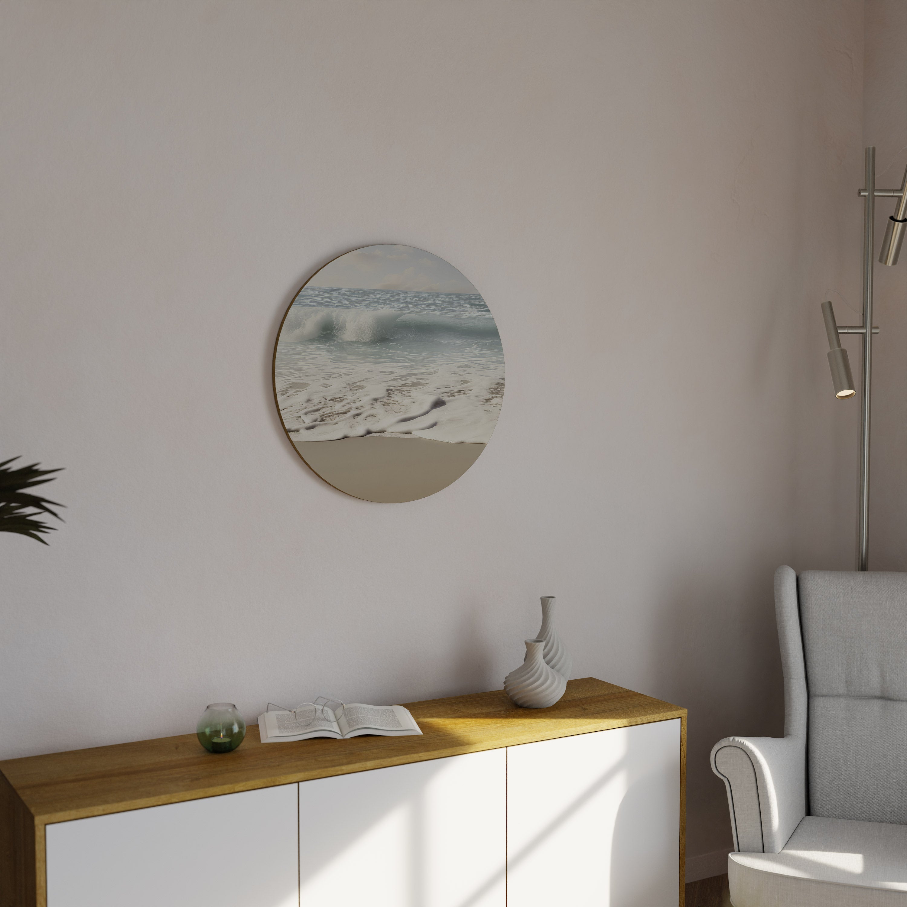 Rund väggdekoration med HAVSVISKNING