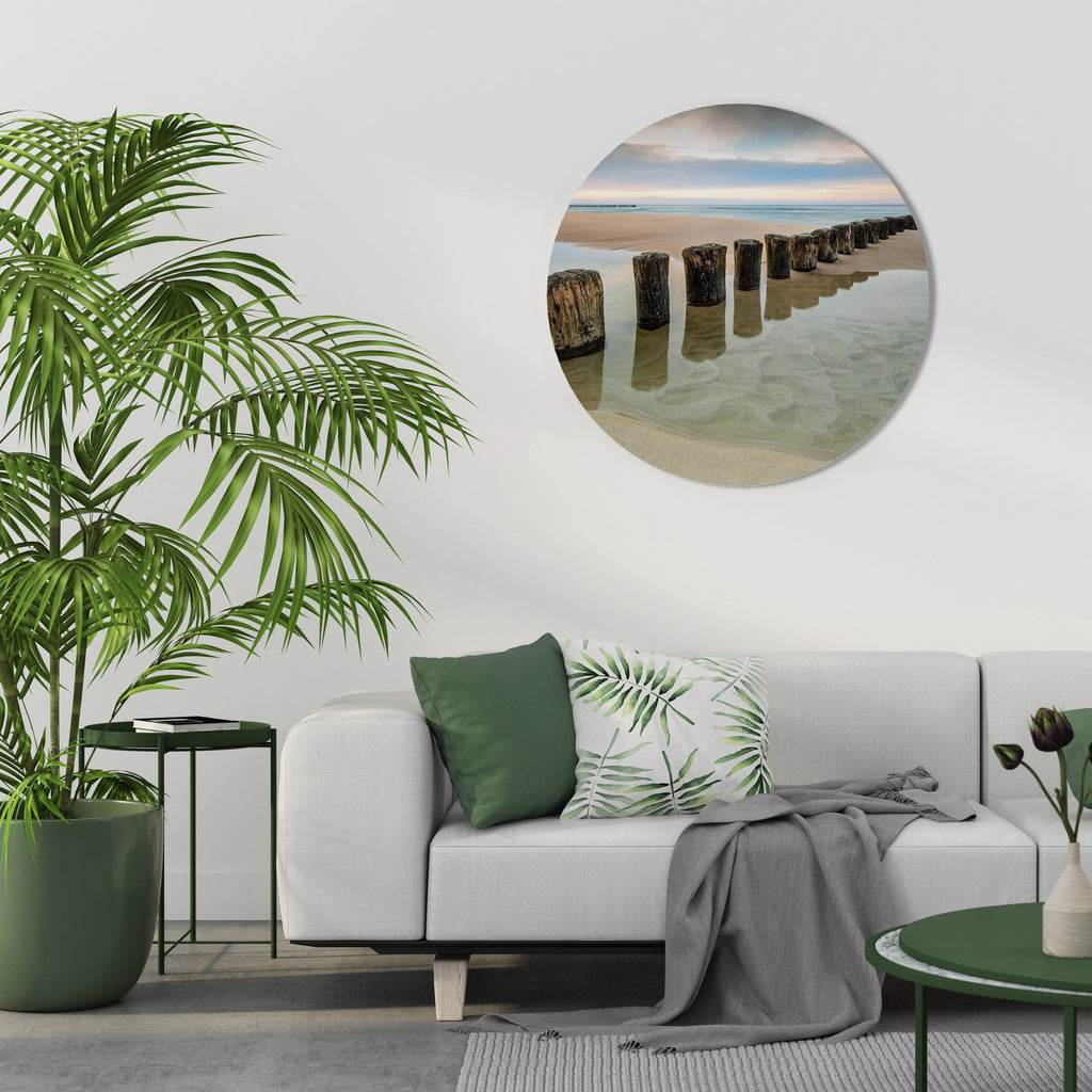 TIDAL SYMMETRY Rund väggkonst