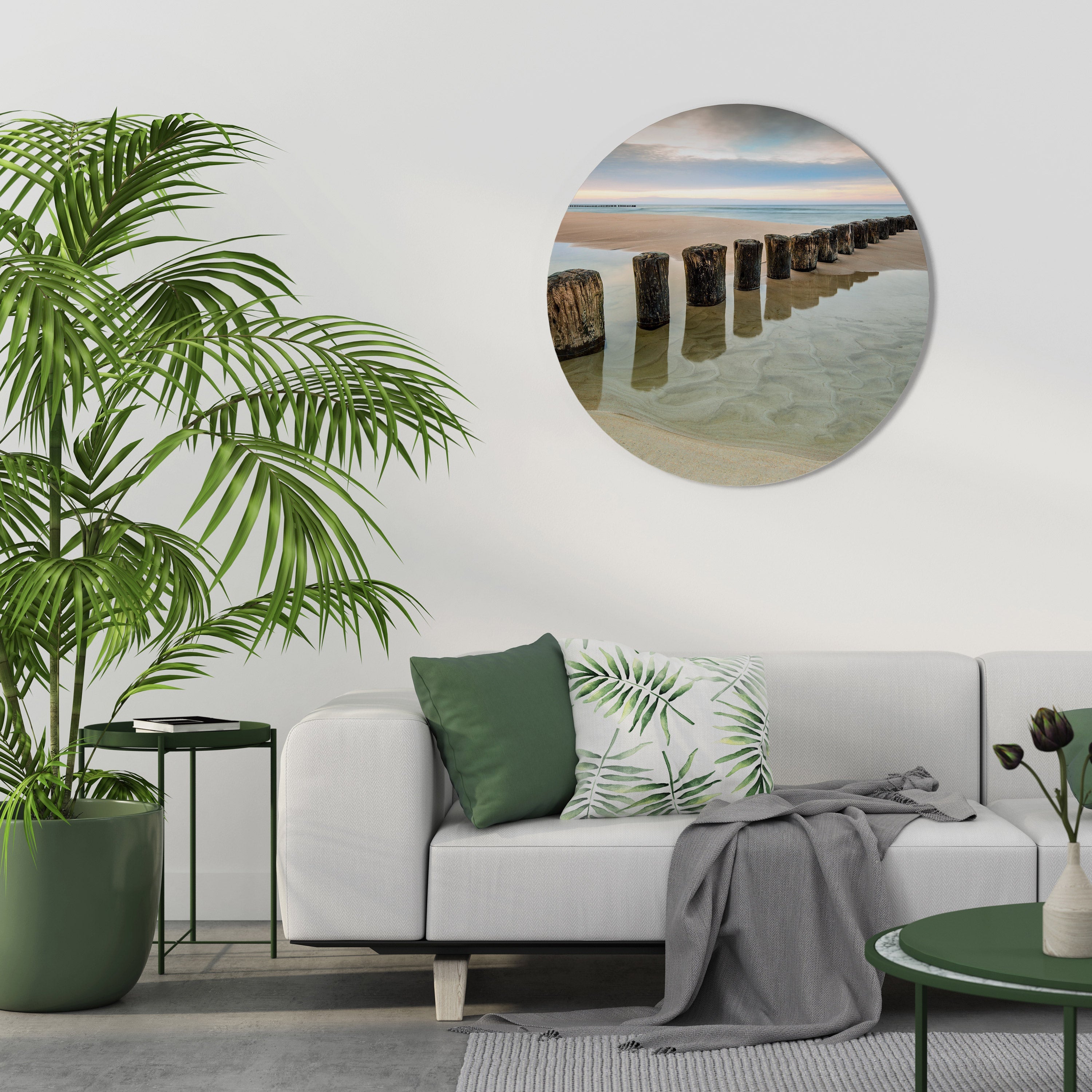 TIDAL SYMMETRY Rund väggkonst