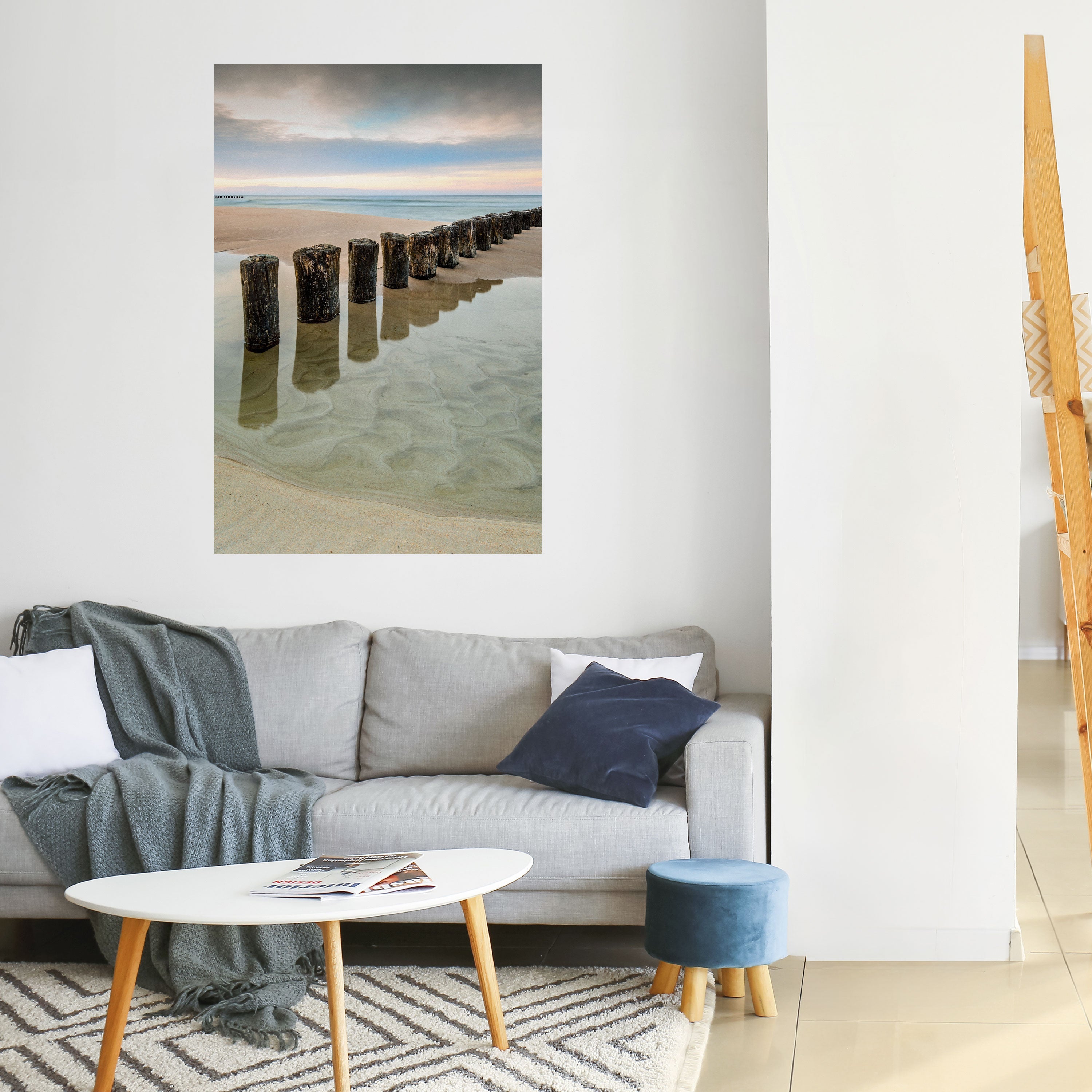 TIDAL SYMMETRY Vertikal poster med självhäftande tryck