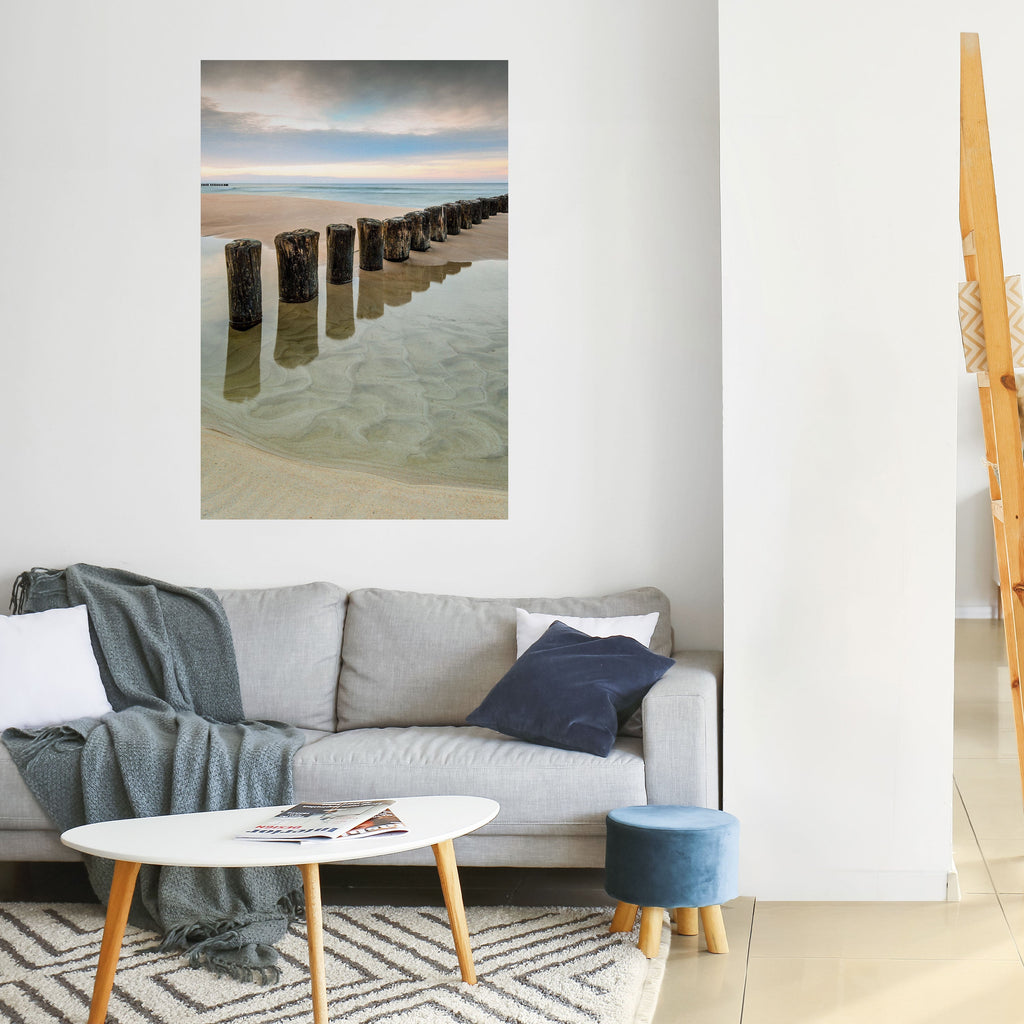 TIDAL SYMMETRY Vertikal poster med självhäftande tryck