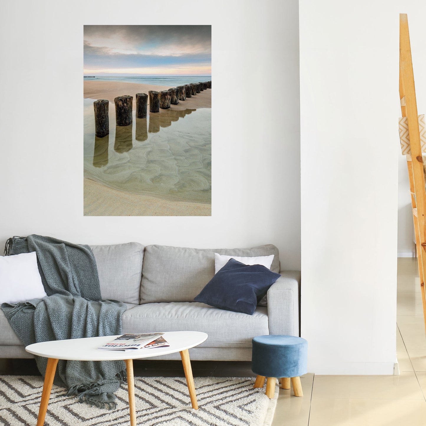 TIDAL SYMMETRY Peel and Stick Vertical Poster