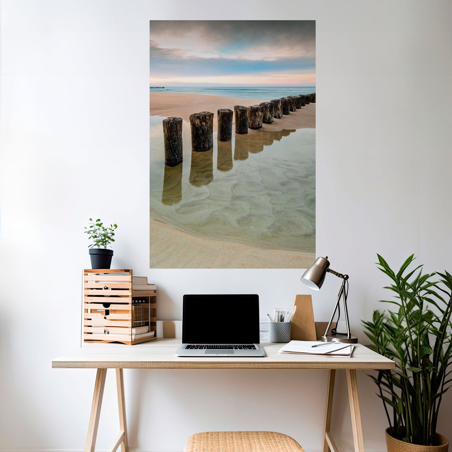 TIDAL SYMMETRY Peel and Stick Vertical Poster
