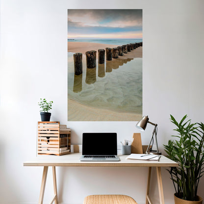 TIDAL SYMMETRY Peel and Stick Vertical Poster