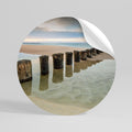 TIDAL SYMMETRY Peel and Stick Round Sticker