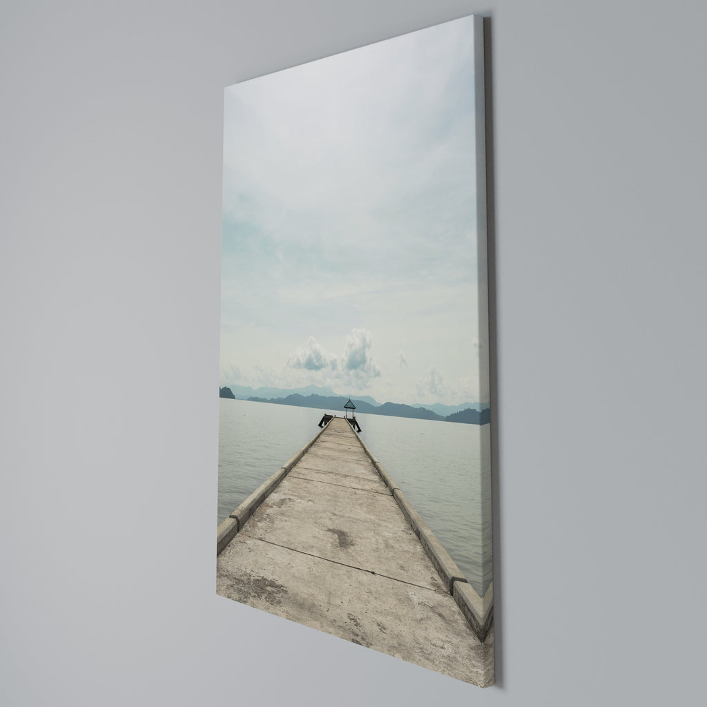 AQUA HORIZON Vertical Canvas Print