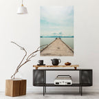 AQUA HORIZON Peel and Stick Vertical Poster