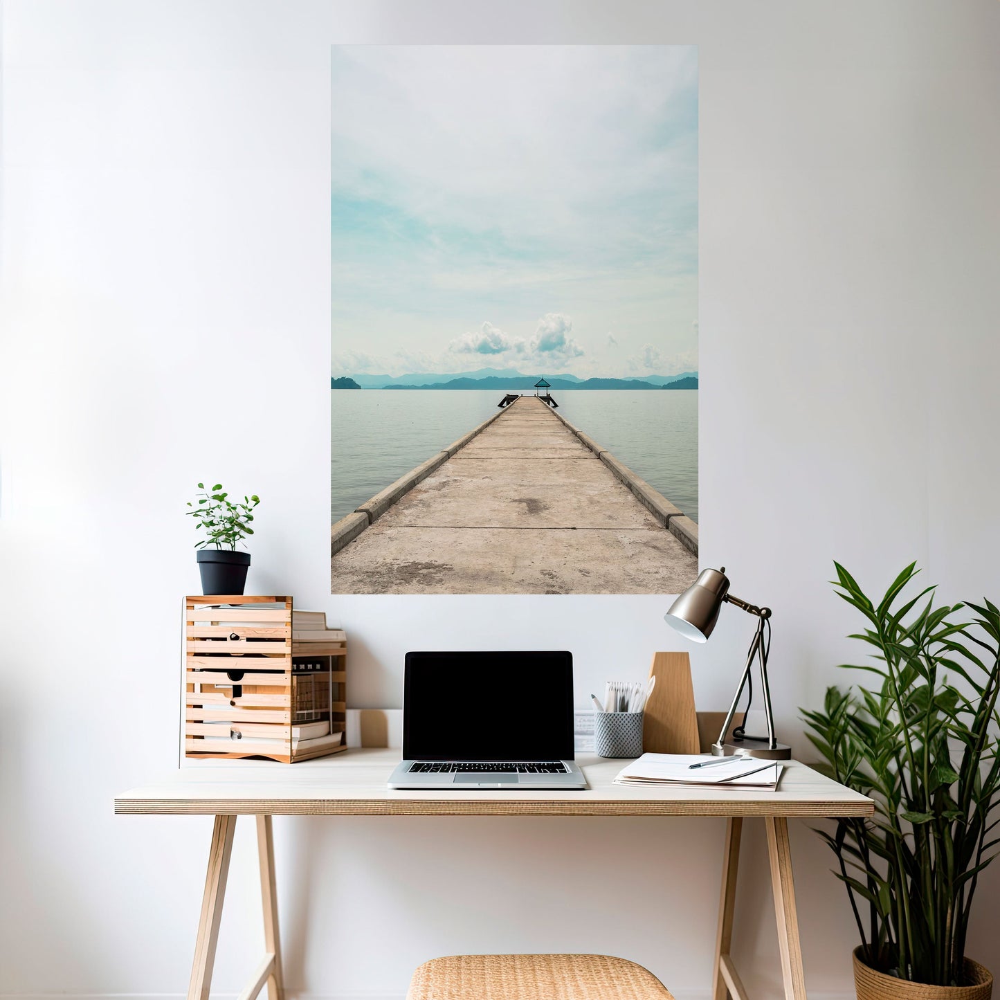 AQUA HORIZON vertikal poster med självhäftande text