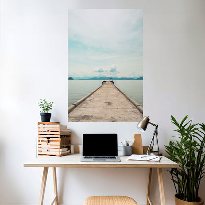 AQUA HORIZON vertikal poster med självhäftande text