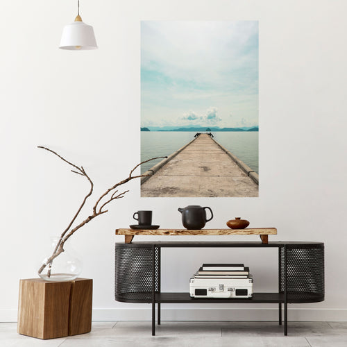 AQUA HORIZON vertikal poster med självhäftande text