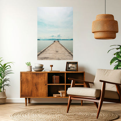 AQUA HORIZON vertikal poster med självhäftande text