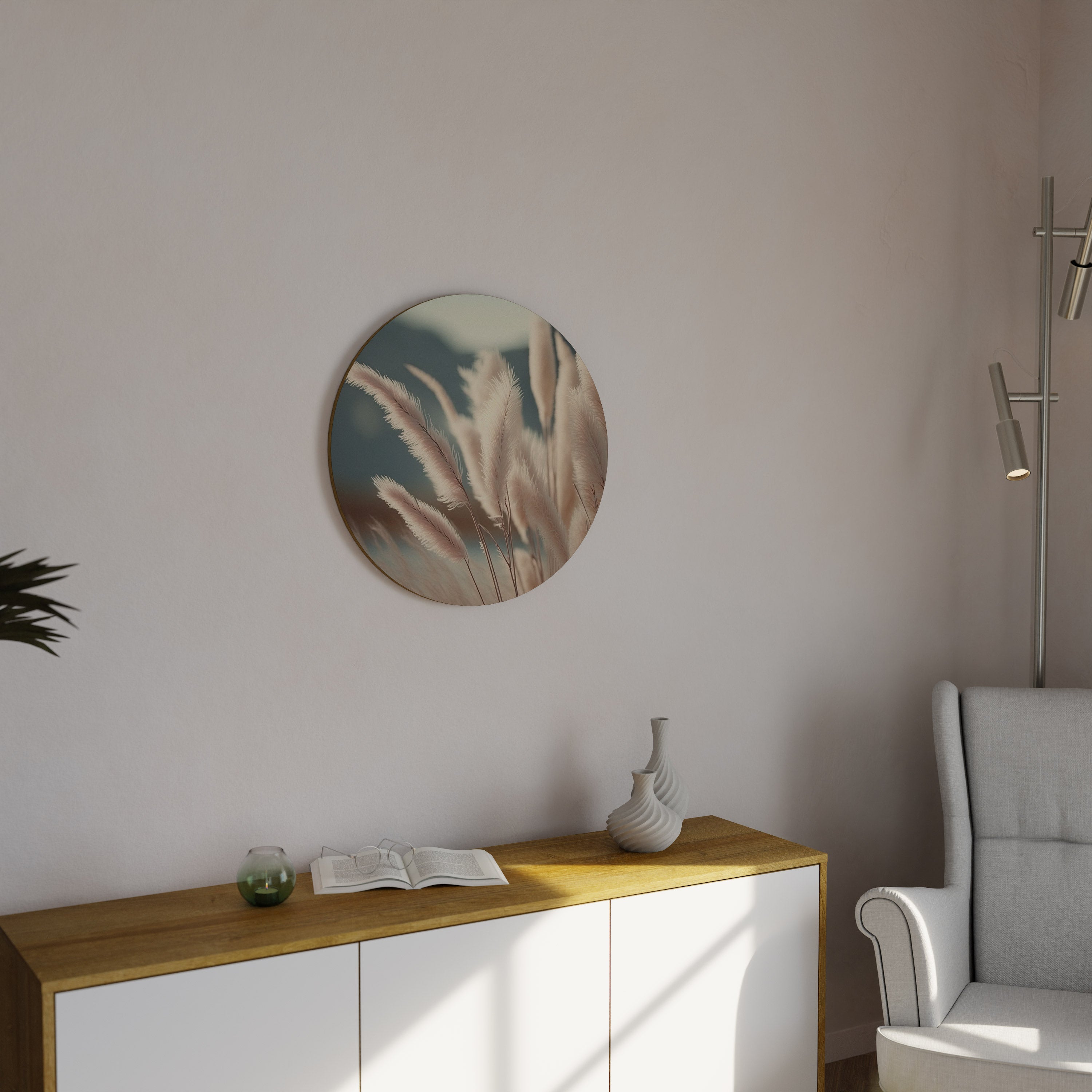 Pampas Dreamscape Rund Väggkonst