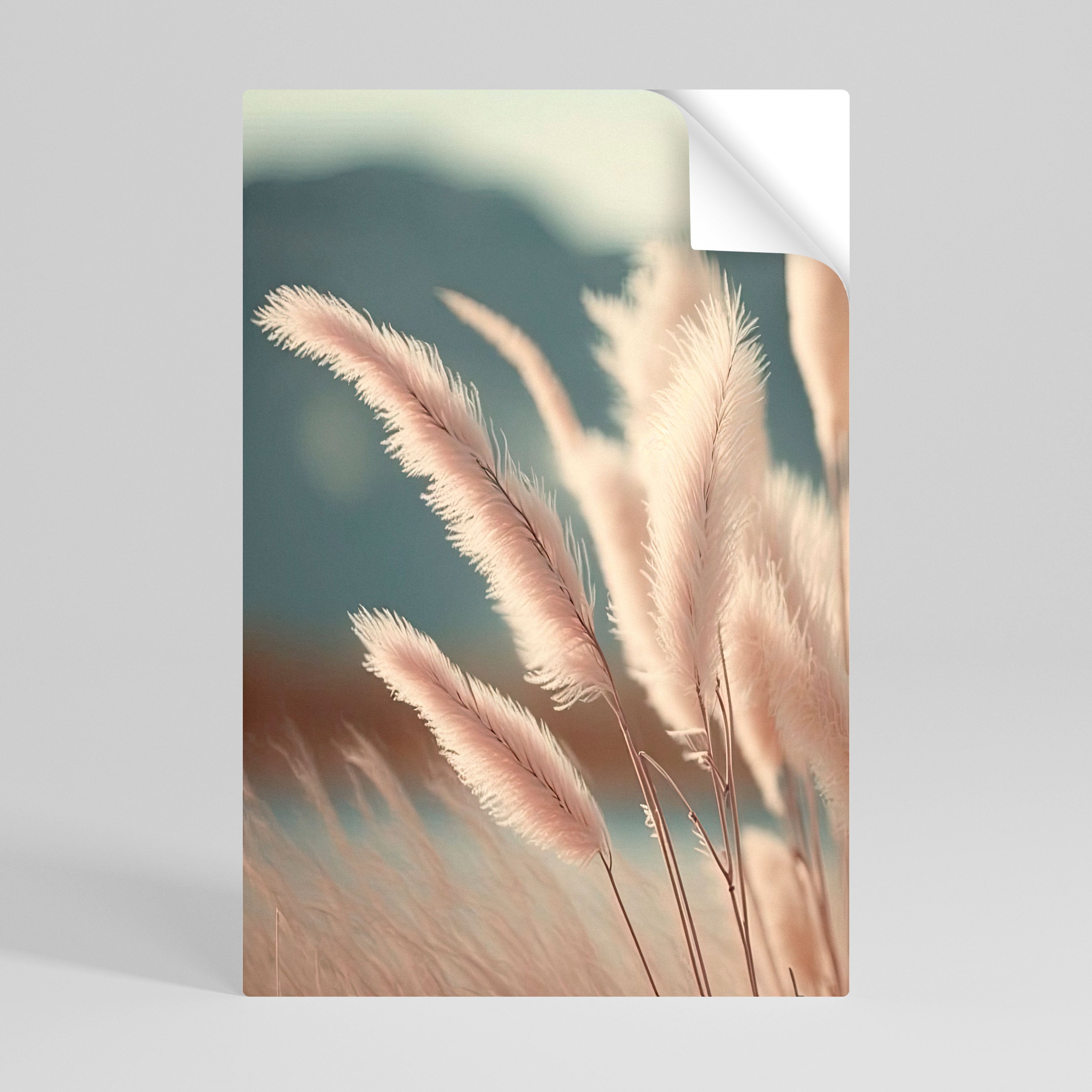 Pampas Dreamscape vertikal poster med självhäftande motiv