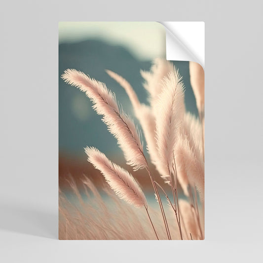 Pampas Dreamscape vertikal poster med självhäftande motiv