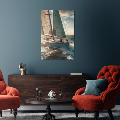 WAVES OF FREEDOM Vertical Canvas Print