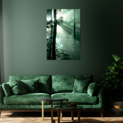 MYSTICAL SUNBEAMS Vertical Canvas Print