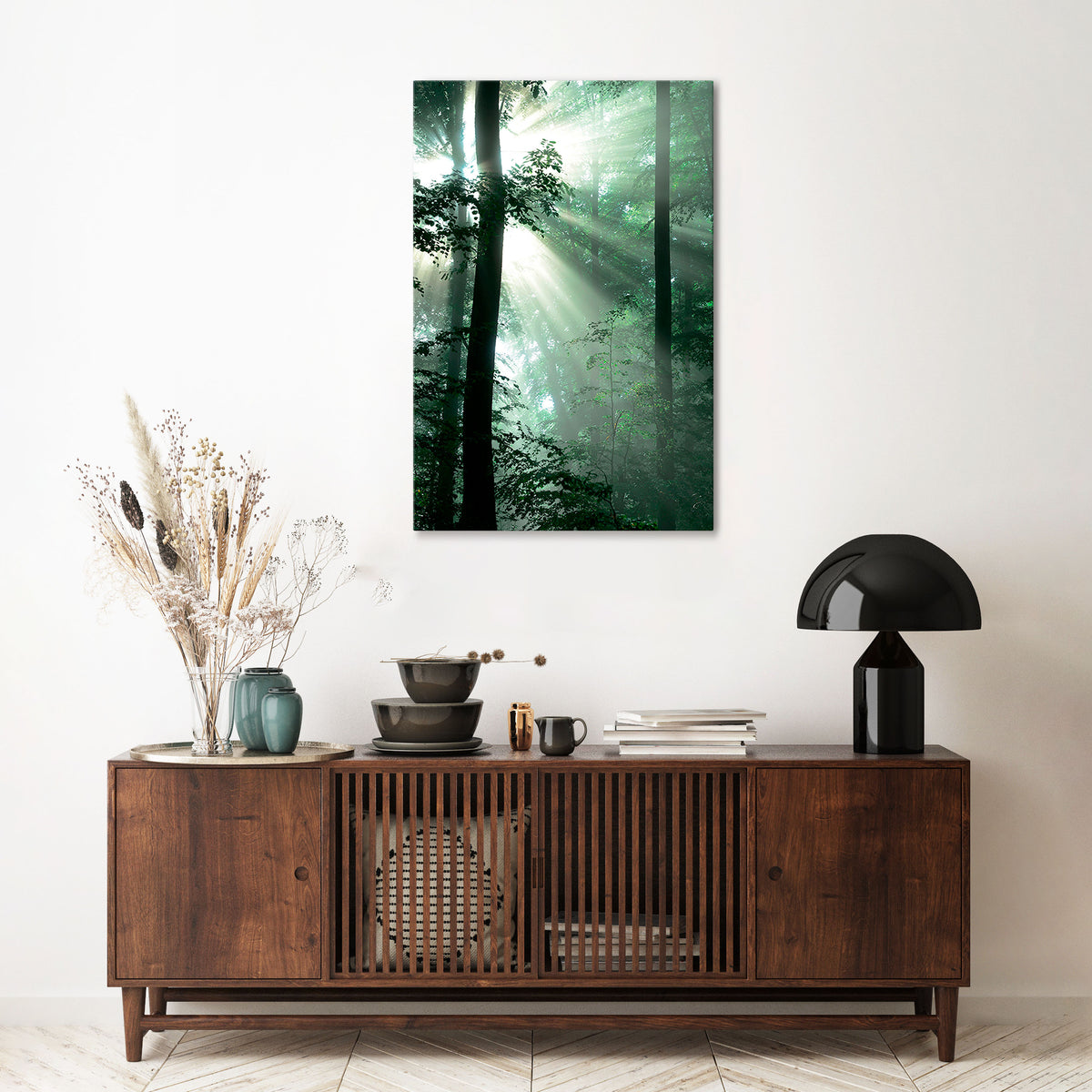 MYSTICAL SUNBEAMS Vertical Canvas Print