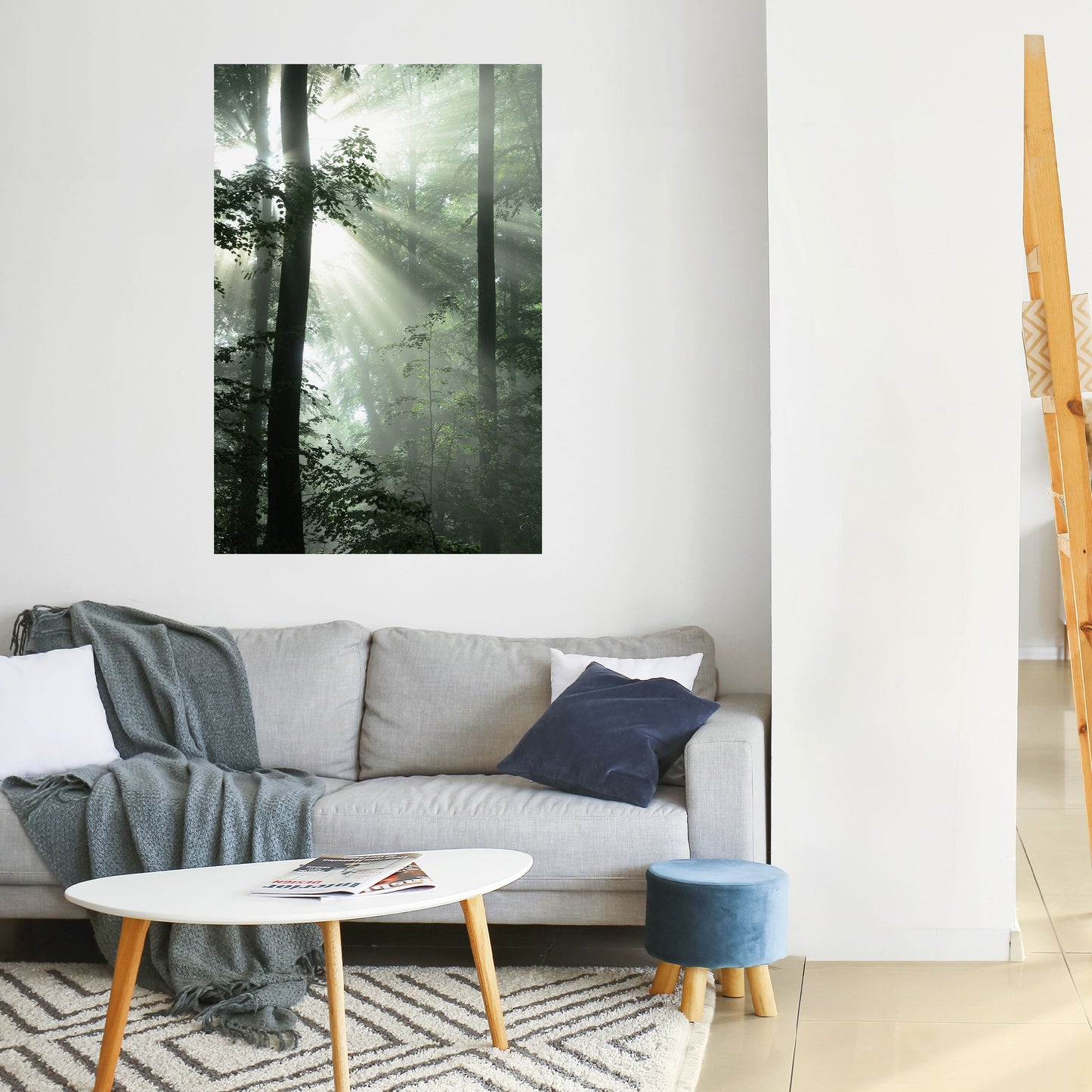 MYSTICAL SUNBEAMS vertikal poster med självhäftande text