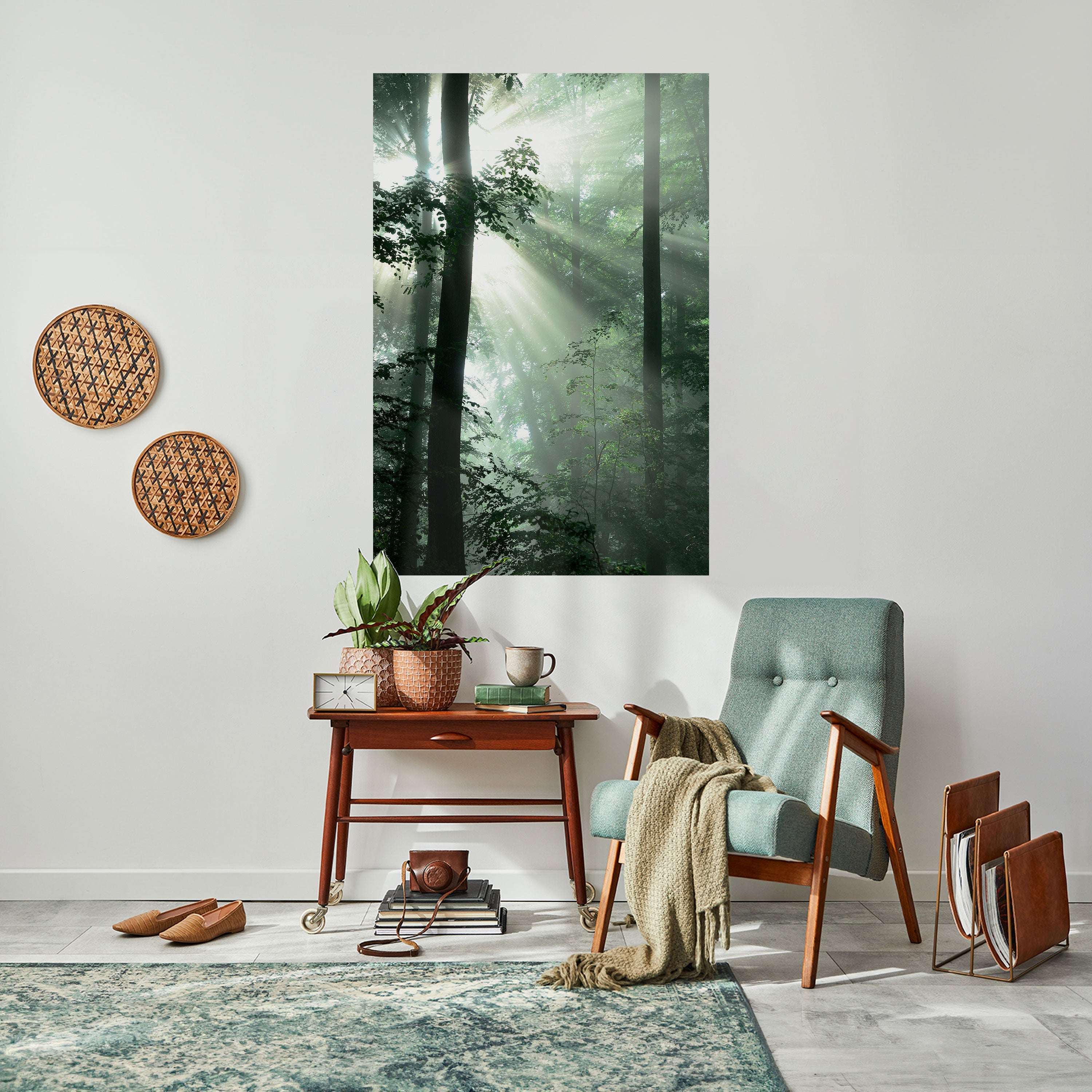 MYSTICAL SUNBEAMS vertikal poster med självhäftande text