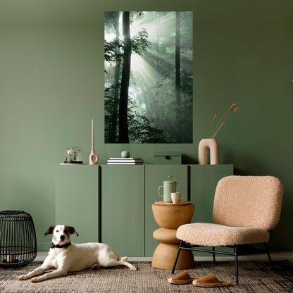 MYSTICAL SUNBEAMS vertikal poster med självhäftande text