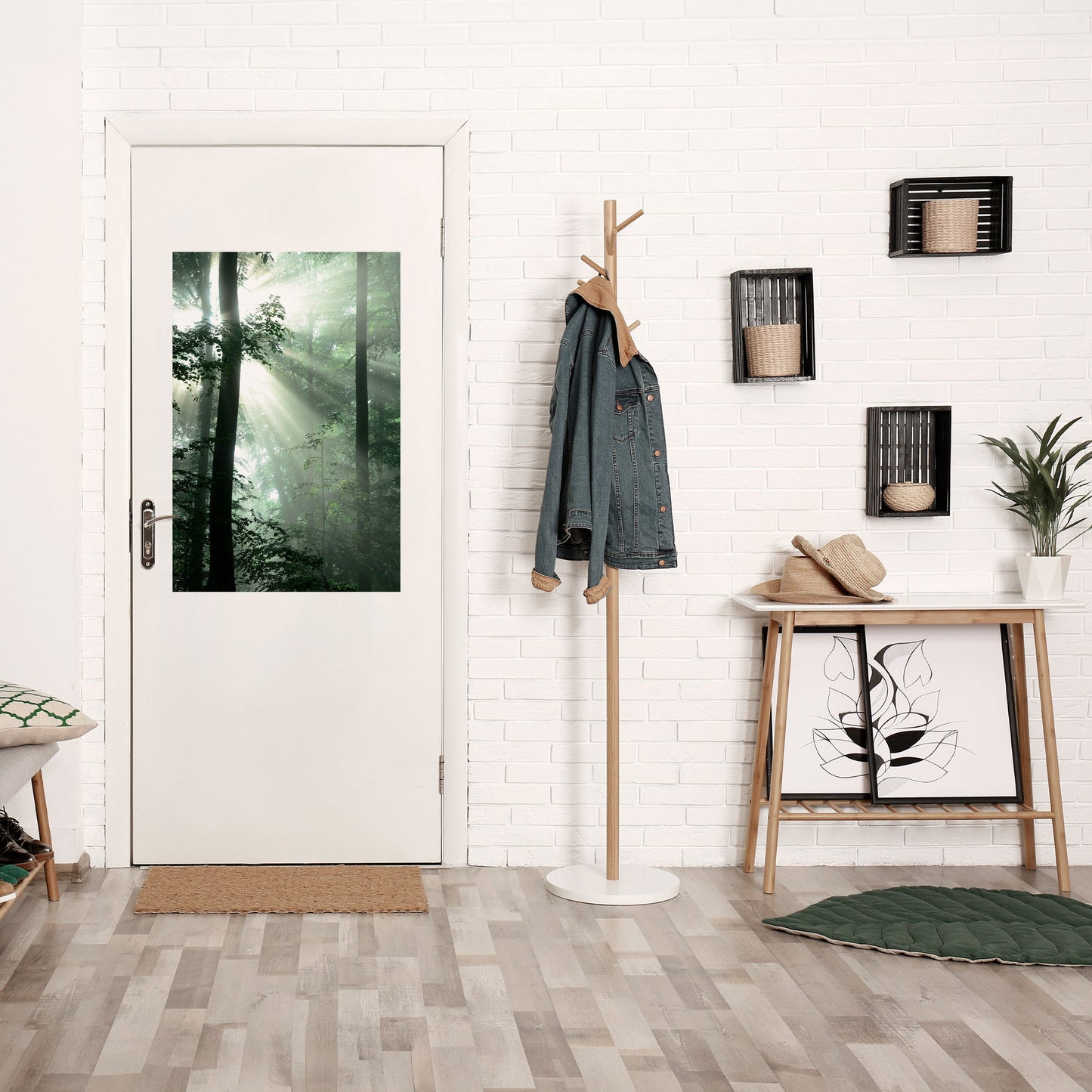 MYSTICAL SUNBEAMS vertikal poster med självhäftande text