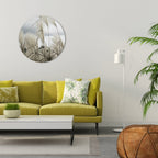 CLOUDS ABOVE GRASS Round Wall Art