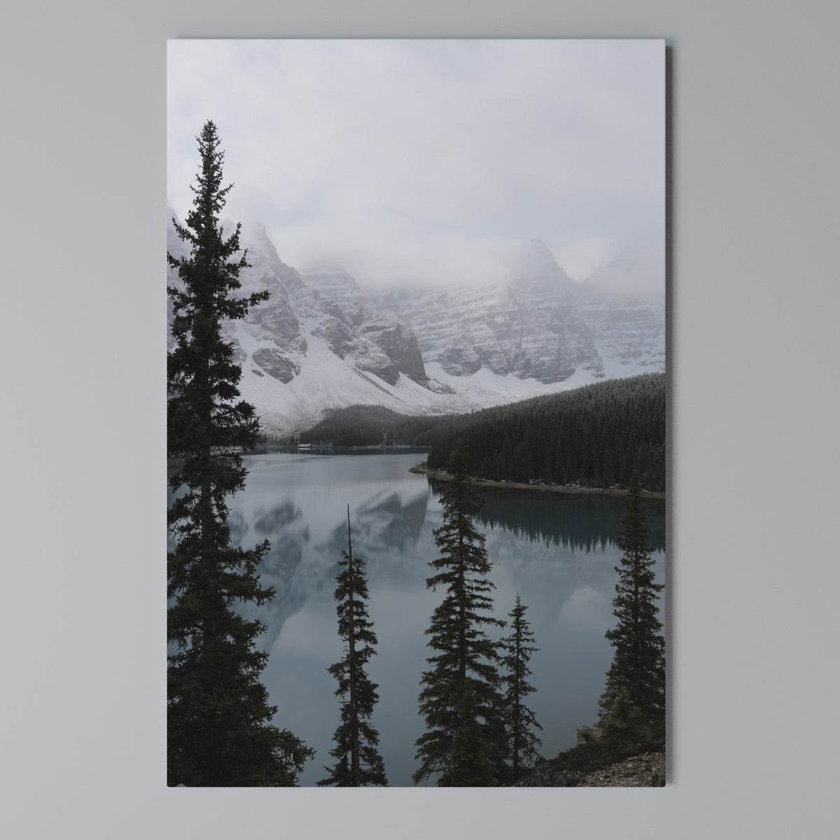 MISTY FOREST BOUNDARIES Vertical Canvas Print