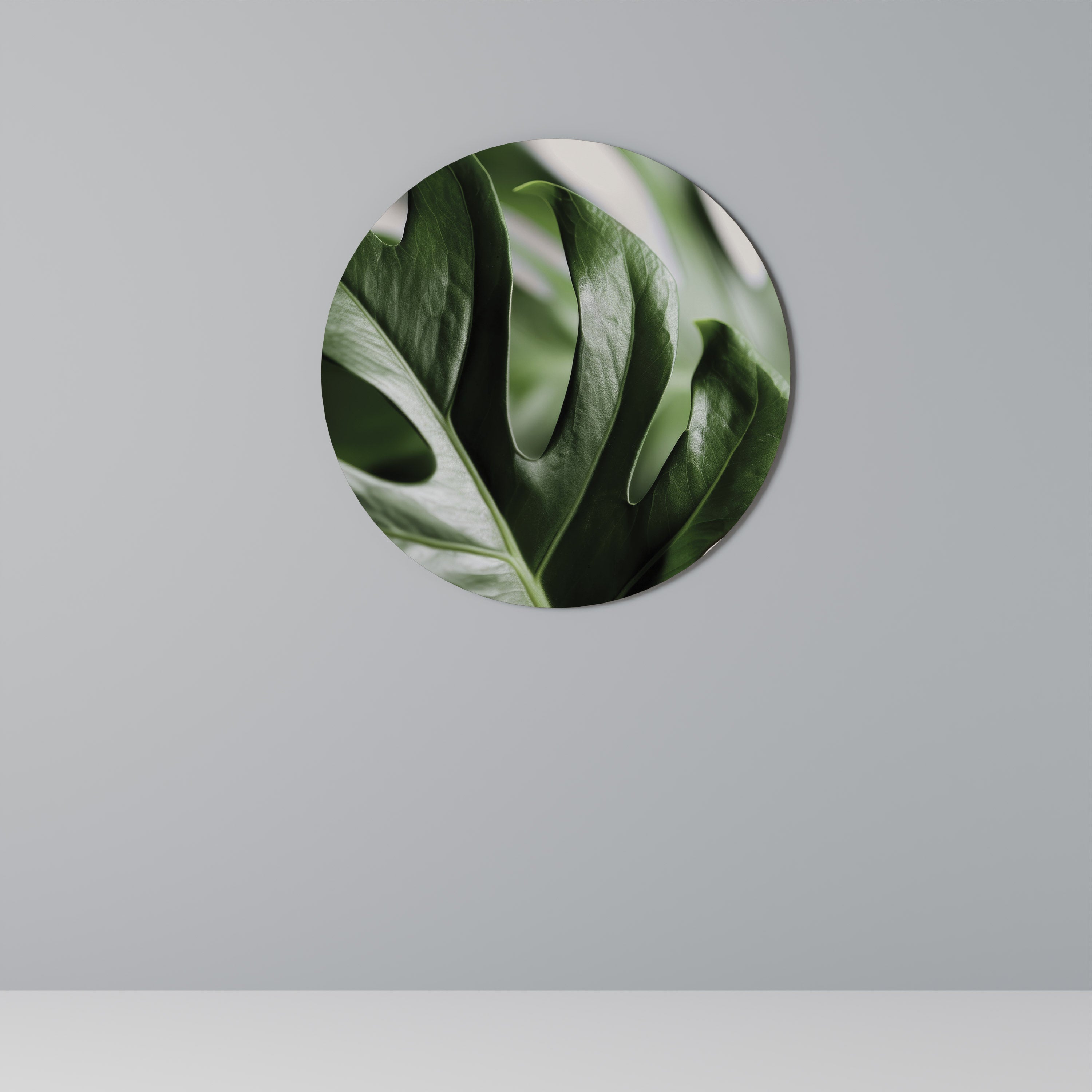 SHARP MONSTERA Rund Väggdekoration