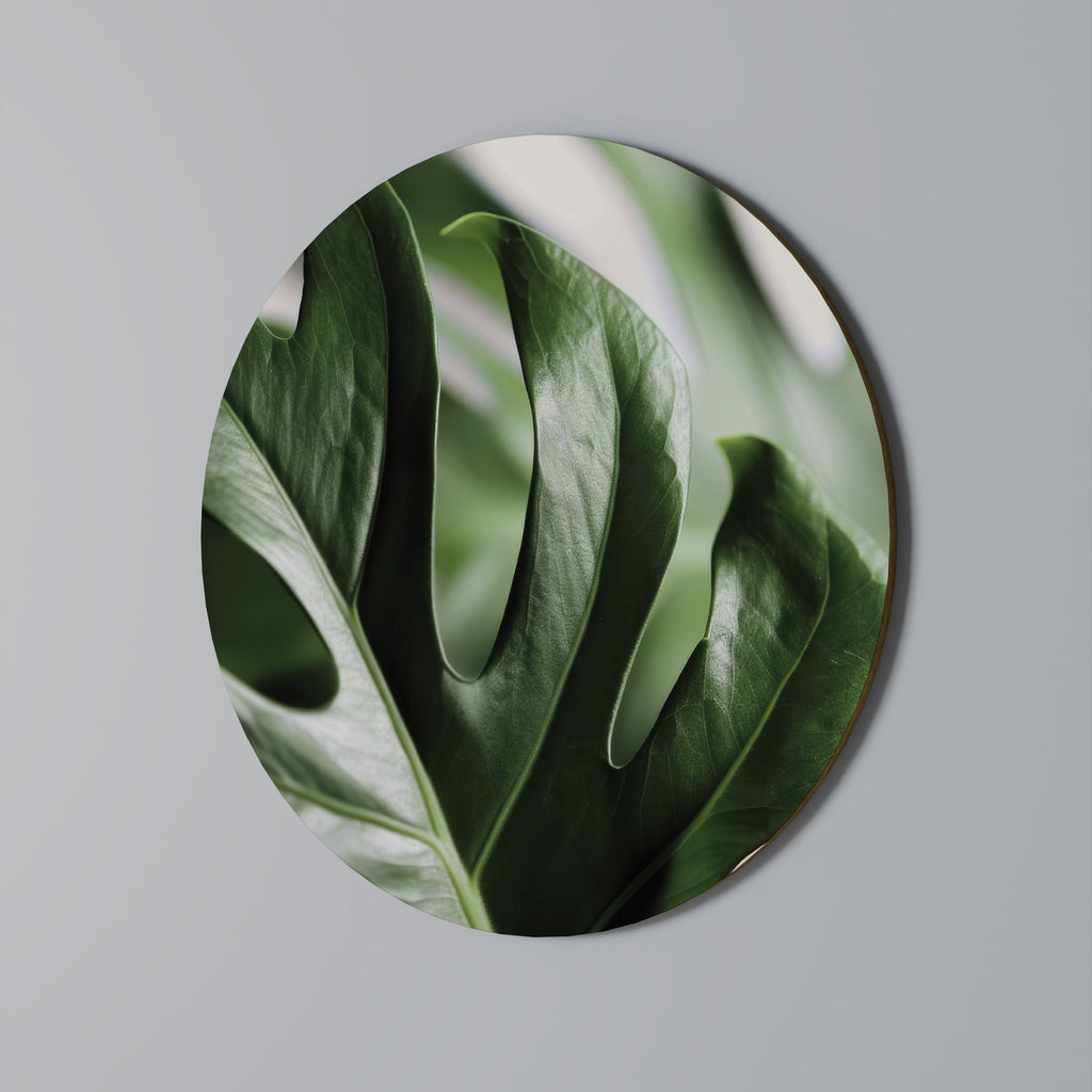 SHARP MONSTERA Rund Väggdekoration