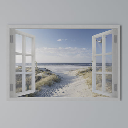 WINDOW TO WANDER Horizontal Canvas Print