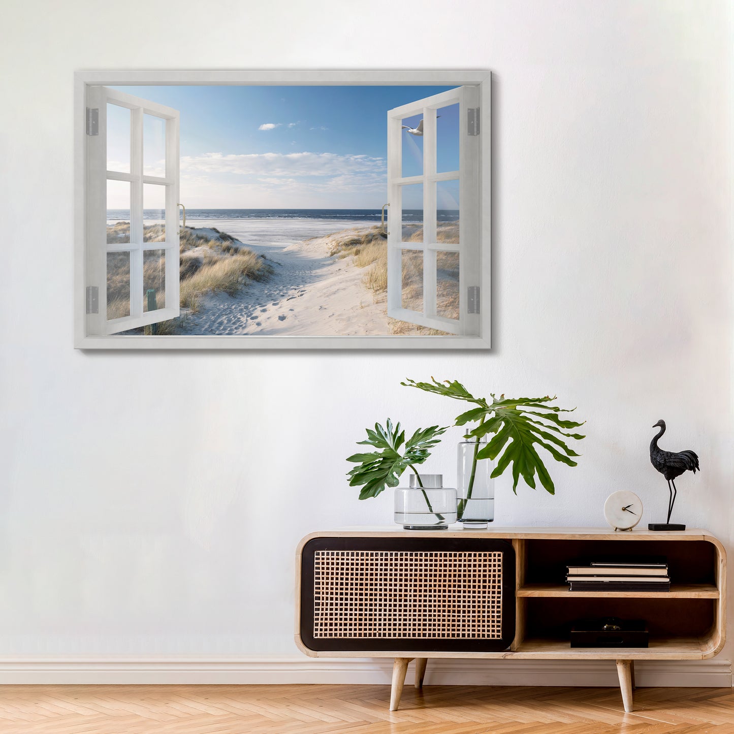 WINDOW TO WANDER Horizontal Canvas Print