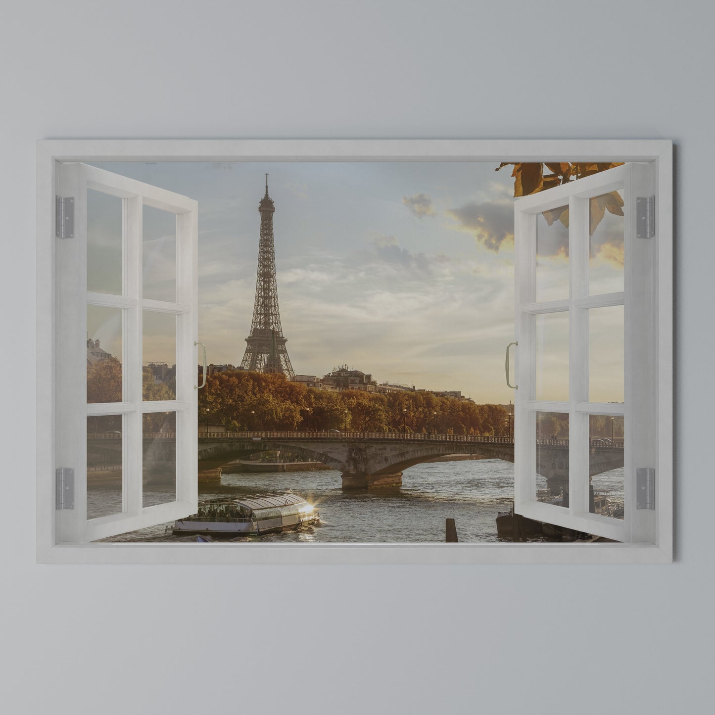 EIFFEL WINDOW WHISPERS Horizontal Canvas Print