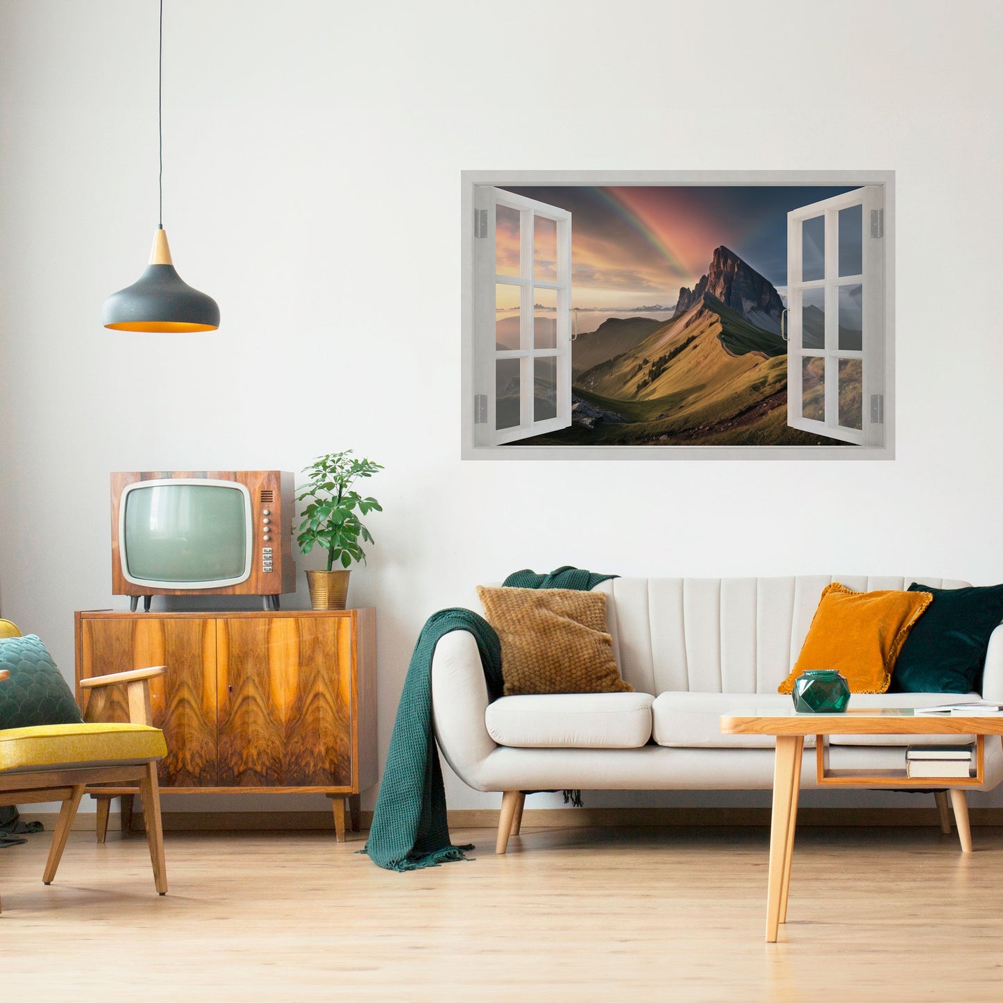 RAINBOW ESCAPE horisontell affisch med självhäftande motiv