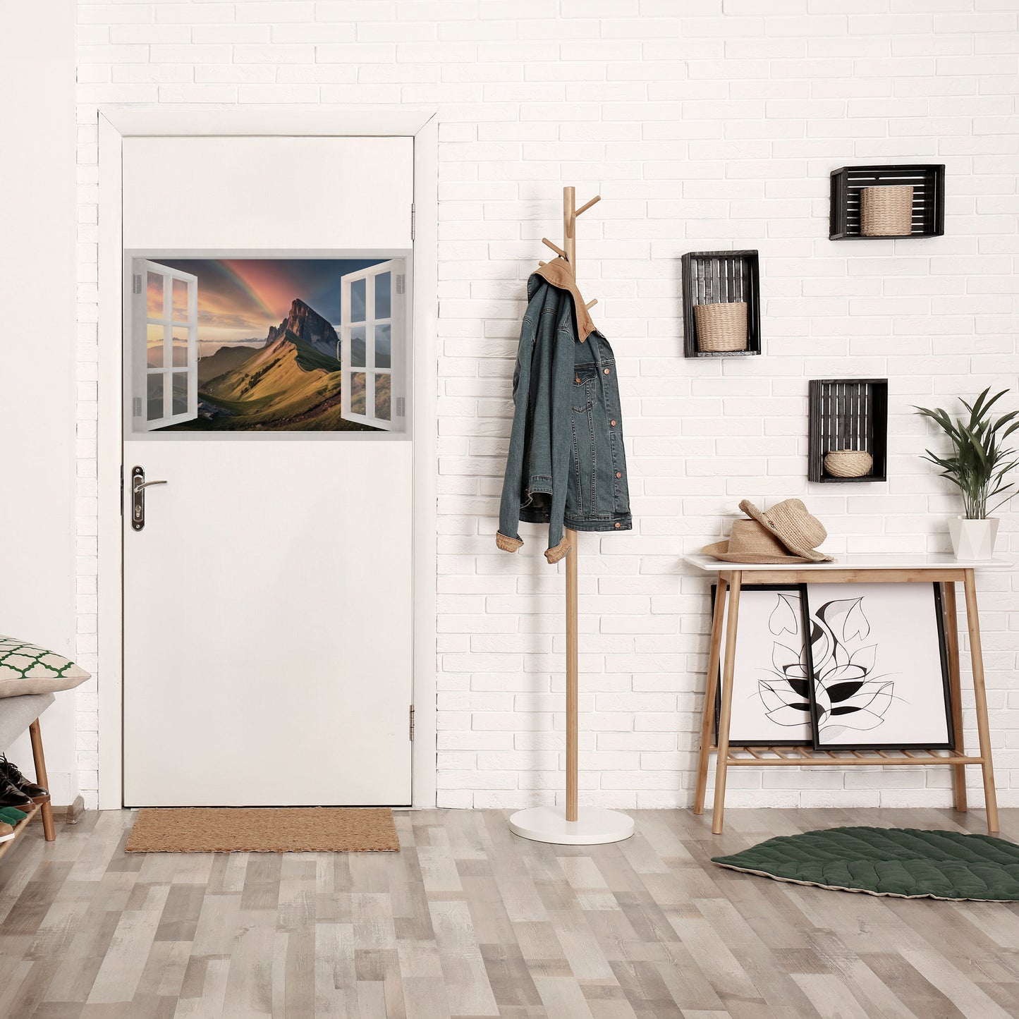 RAINBOW ESCAPE horisontell affisch med självhäftande motiv