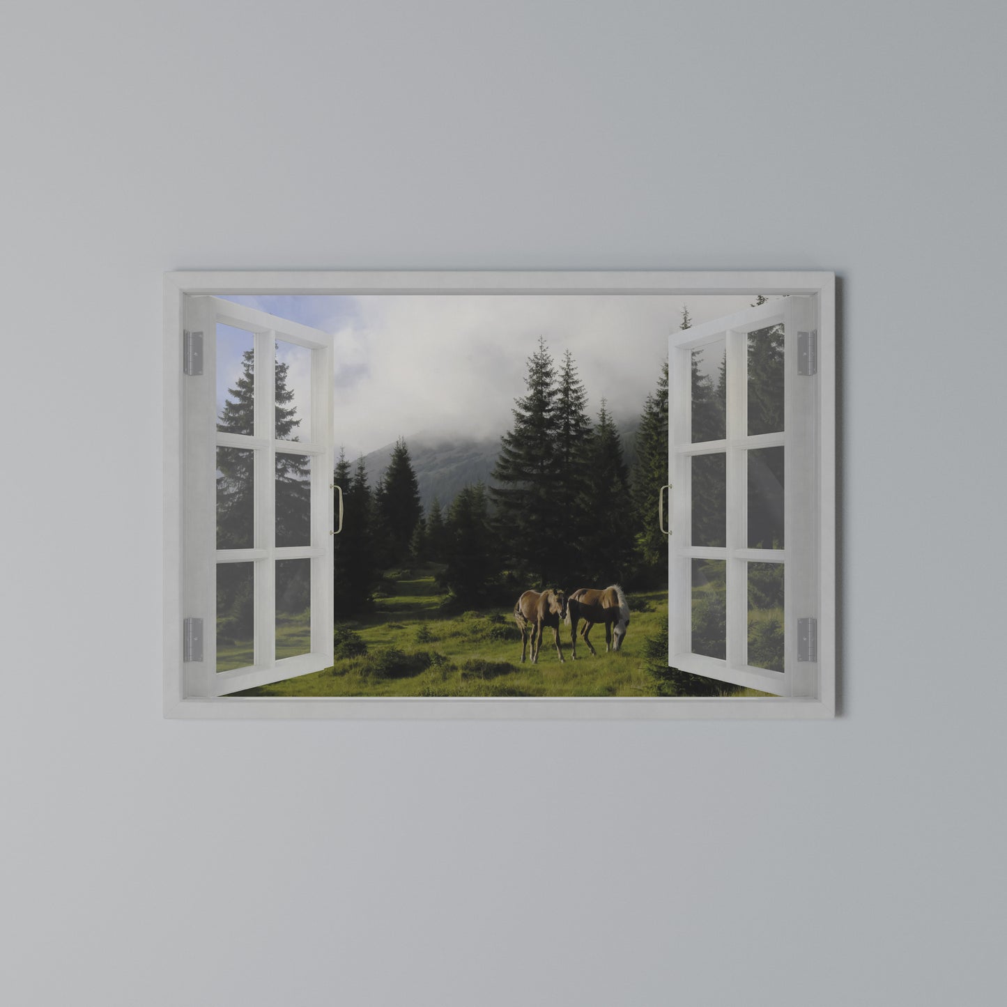 WINDOWS TO WANDER Horizontal Canvas Print
