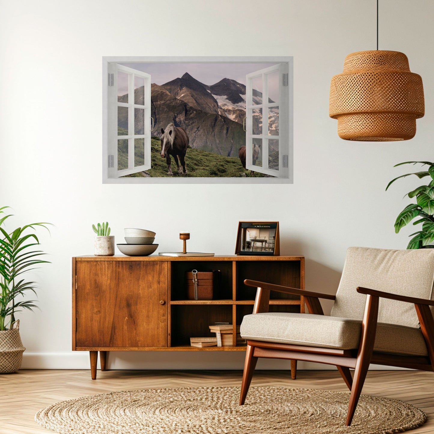 NATURAL FRAME INSPIRATION Peel and Stick Horizontal Poster