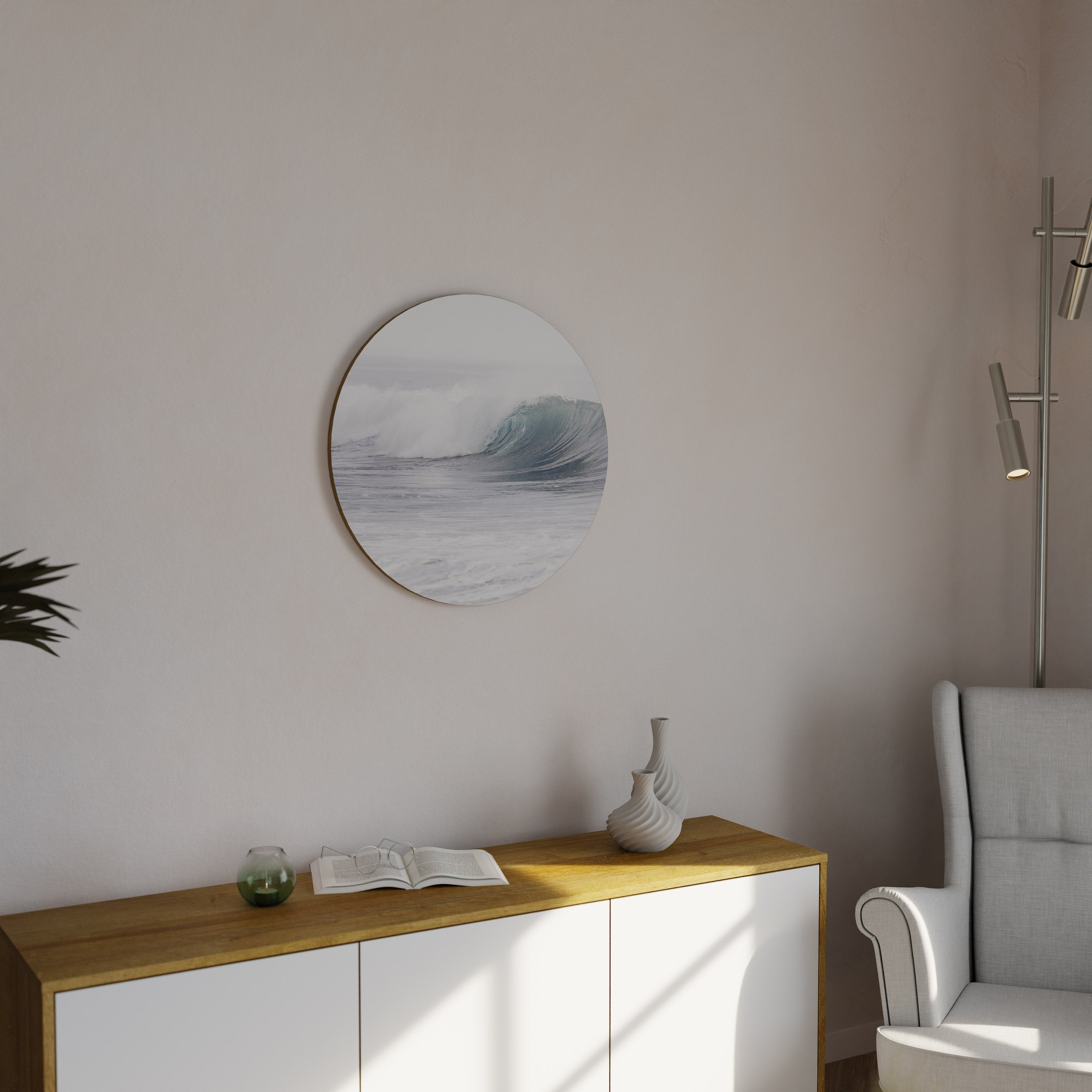 MYSTISK RÖRELSE Rund Väggkonst