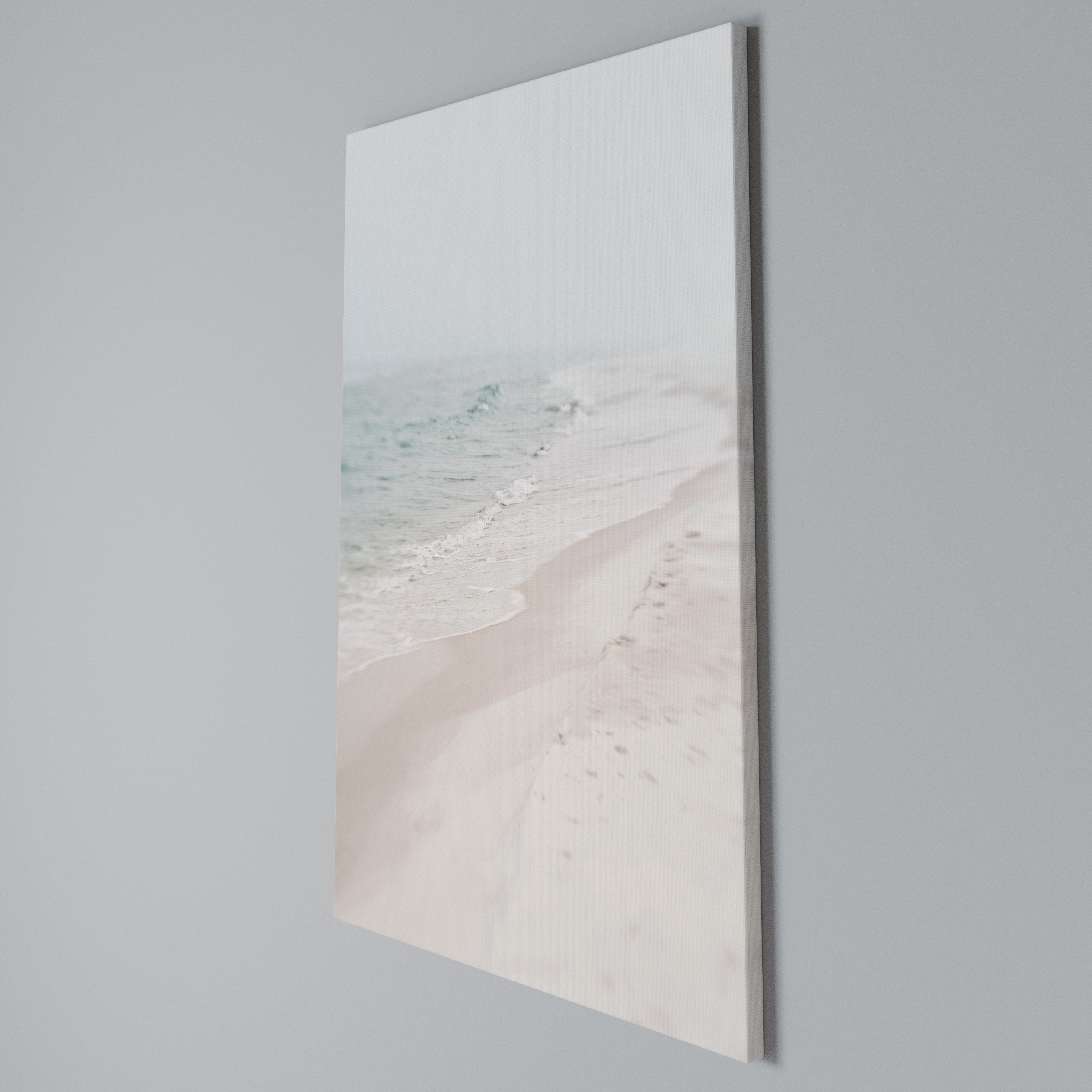 MISTY SHORELINE BLISS Vertical Canvas Print