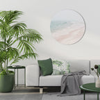MISTY SHORELINE BLISS Round Wall Art